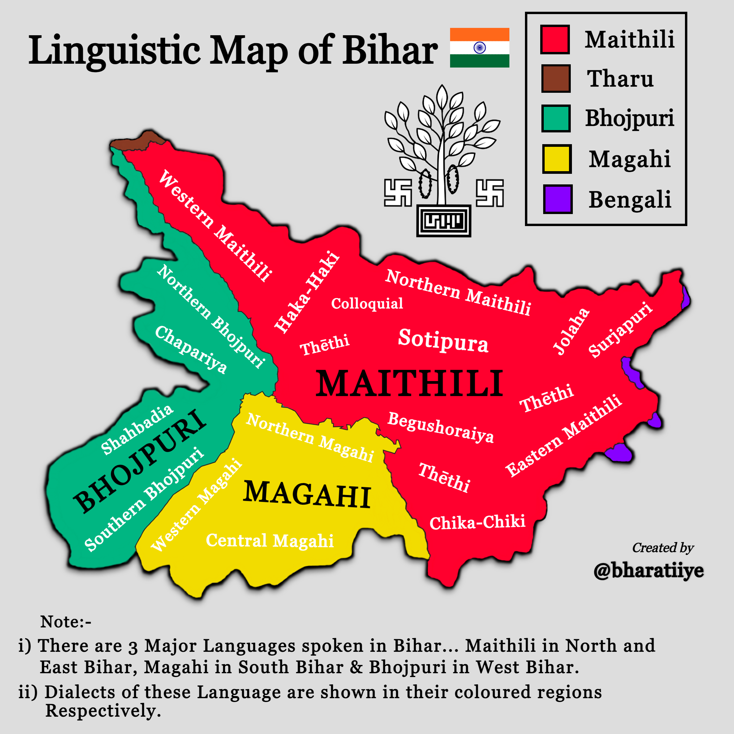 Bihar Language Map